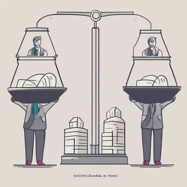 An individual weighs two hands - one holding a load fund symbolized by an advisor