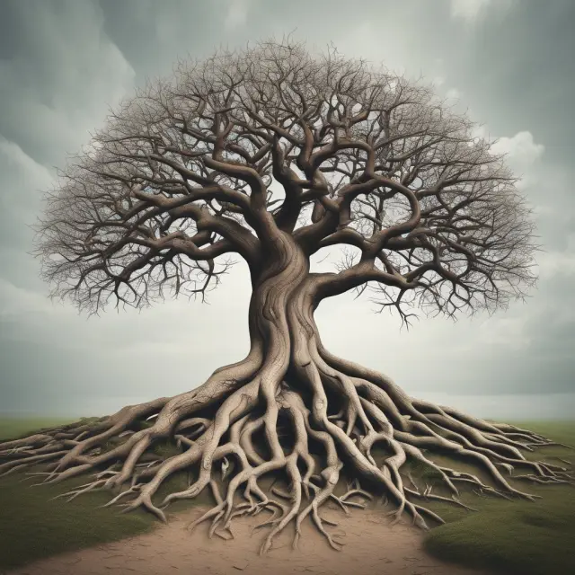 Visualization of FAQs about loan commitments growing from a tree symbolizing questions and answers