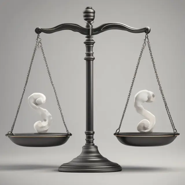Balanced scales with yin-yang symbols depicting regulations and ISDA contracts in a financial transaction context