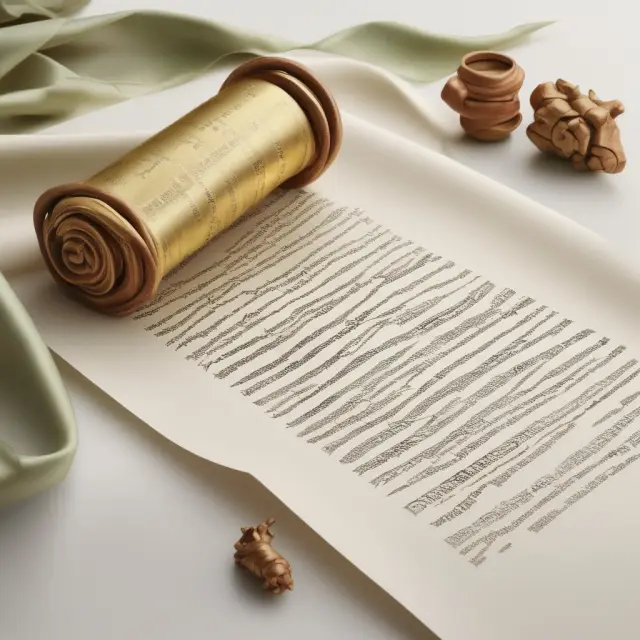 Golden scroll displaying loan note