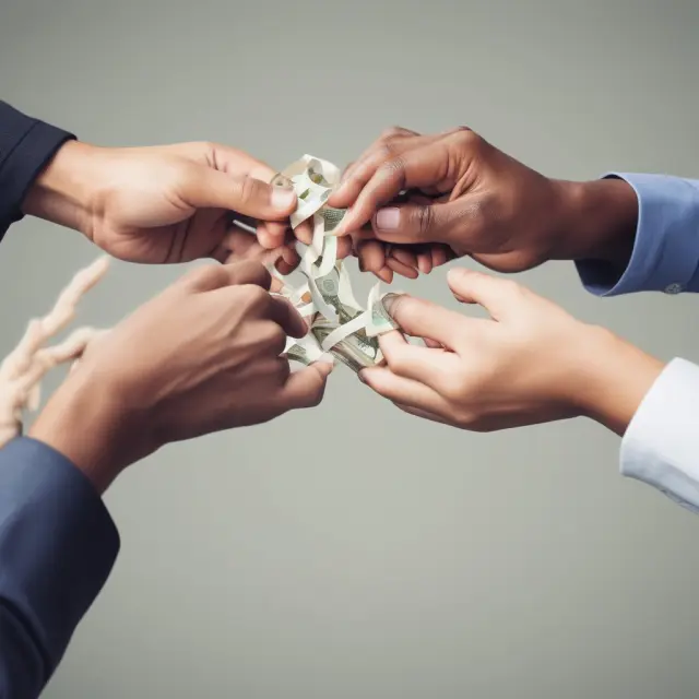 Borrower and lender shaking hands, creating a loan note document