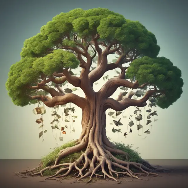 Image of a tree growing through different financial periods, symbolizing the evolution of LPOs