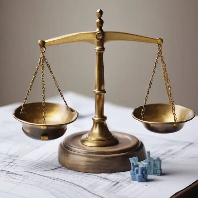 Balanced scales holding blueprint plans and loans symbolize lenders evaluating commercial real estate projects based on Loan-to-Cost Ratios