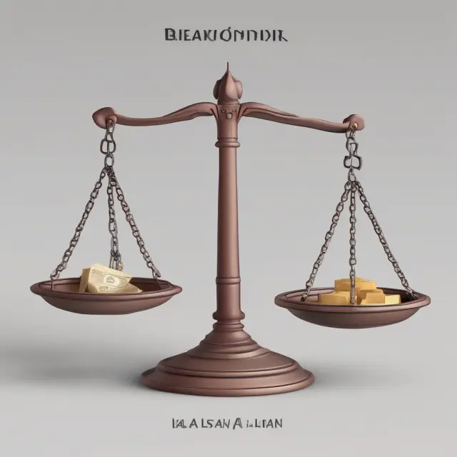 Scale depicting balance between loans and deposits illustrating the concept of an ideal loan-to-deposit ratio in finance