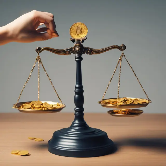 Borrower grasps golden coins from scales, illustrating the benefits of loan stock financing