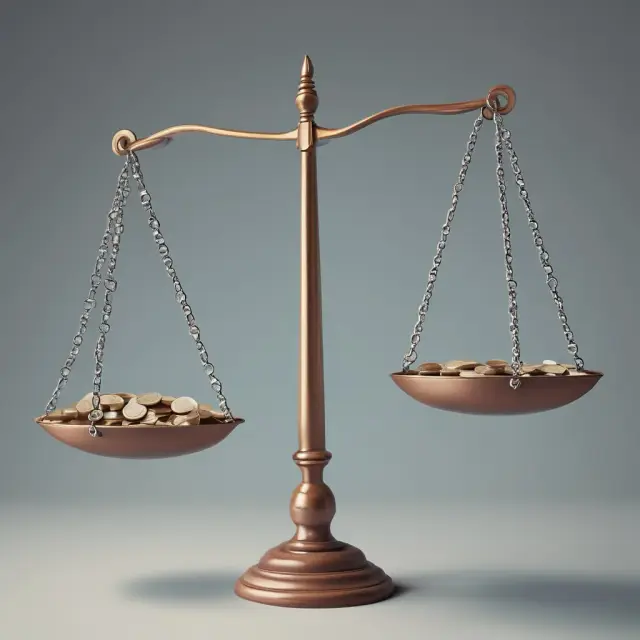 Two balances weighing real estate investment options based on their loan constants for comparison