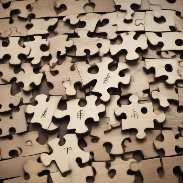 A mosaic of credit union logos forming an intricate puzzle, symbolizing their collective impact on economic development via loan participation agreements