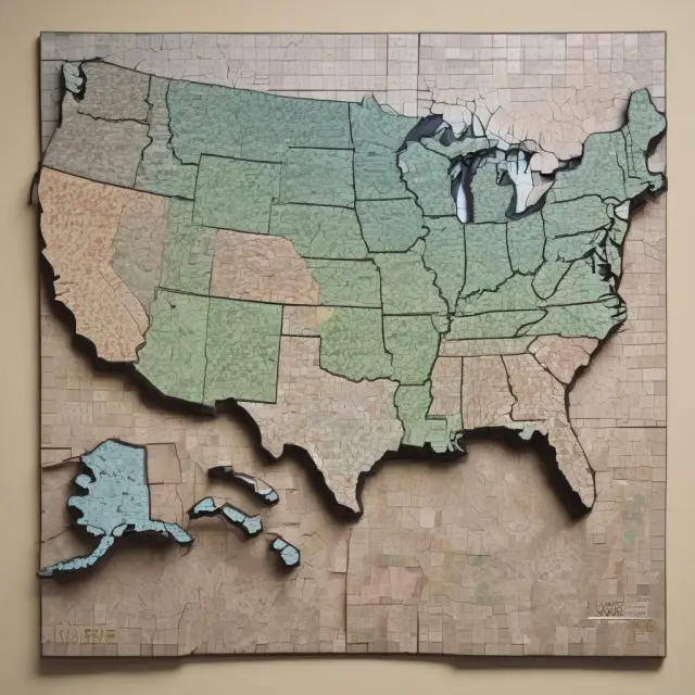 Visualization of state income taxes being deducted and flowing to various states, emphasizing the impact on employee wages