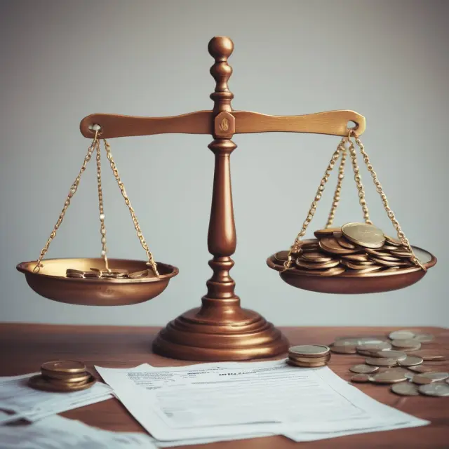 An investor weighing funds against local taxes, illustrating the impact on investment opportunities