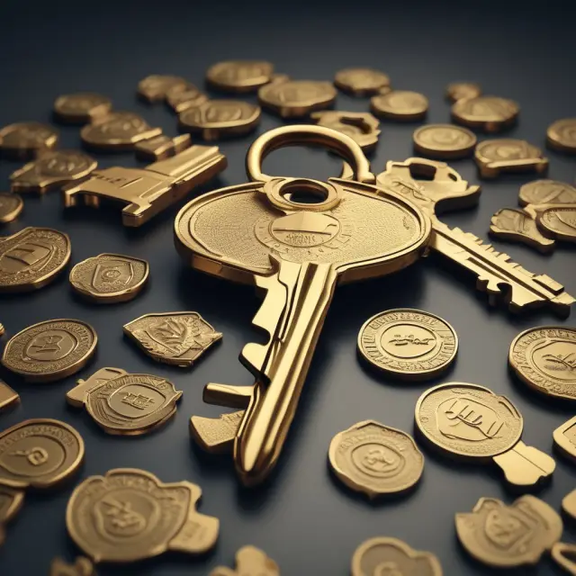 Golden key unlocking multiple Canadian financial institutions representing options for opening or transferring a Locked-in Retirement Account (LIRA)