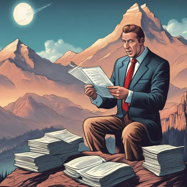 Investor examining legal contracts, magnifying glass, understanding regulations for locked-in securities