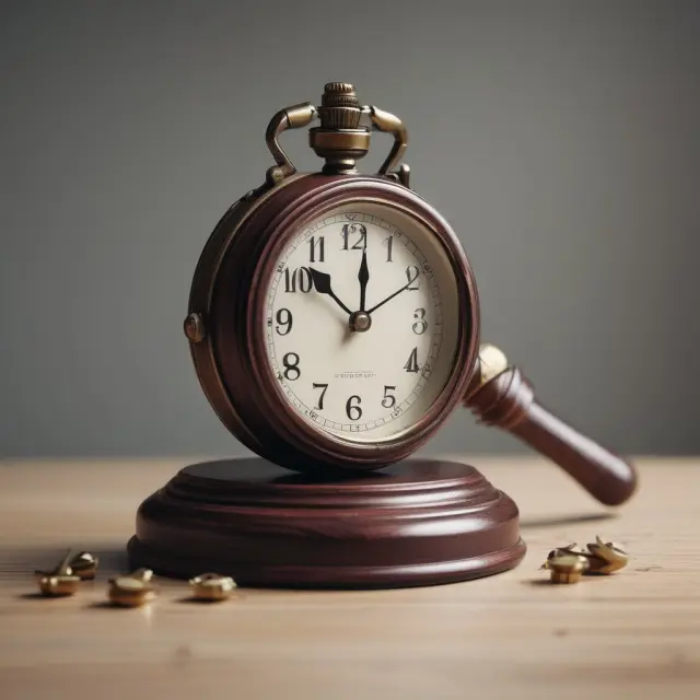 Clock symbolizing time and gavel symbolizing regulation during IPOs with focus on lock-up agreements