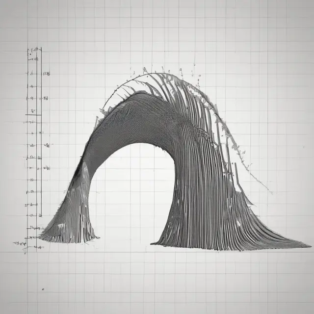 An image of logarithmic horns emerging from the curve of a normal distribution to illustrate calculating a log-normal distribution using the LOGNORM.DIST function in Excel.
