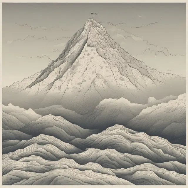 A person climbing mountains with equal height differences symbolizes logarithmic price scales where each mountain represents an equal percentage change in asset prices