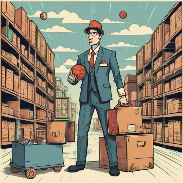 A person skillfully juggling balls labeled 
