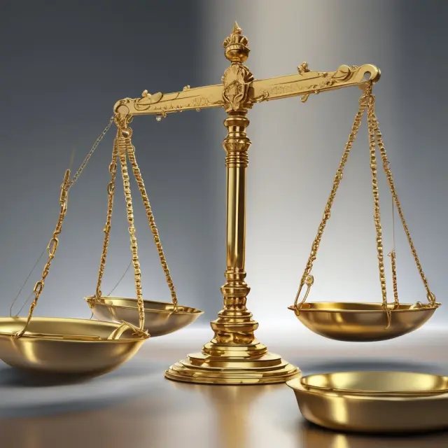 Golden scales balanced on a table, with one side weighed down by London Metal Exchange (LME) settlement price indices and the other side holding physical metal bars representing various metals