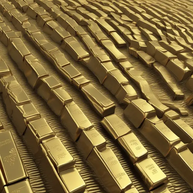 Gold bars representing capital face unpredictable waves, symbolizing long positions and market risks