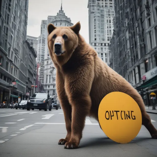 Visualizing a protective long put strategy, with a bearish market backdrop and a shield symbolizing put options as risk mitigation tools