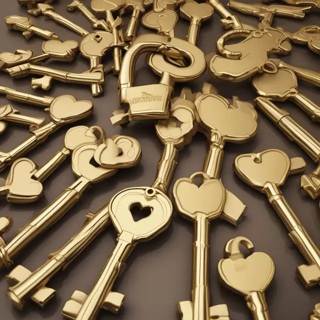 A golden key opens a heart-shaped chest filled with stock options and restricted shares