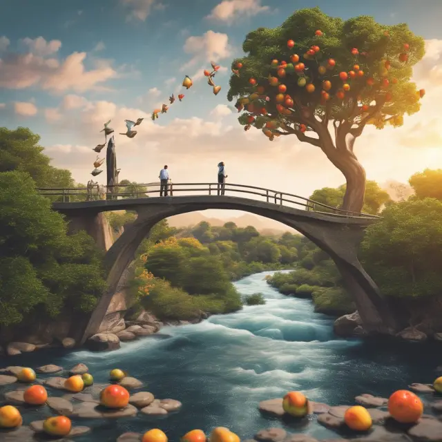 Man reaching towards a stock options tree with a background of a retiring river representing long-term incentive plans