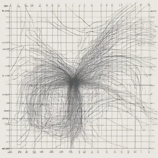 An intricately woven tapestry showcasing mixed-effects models, growth curve modeling, and regression analysis tools for longitudinal data analysis.
