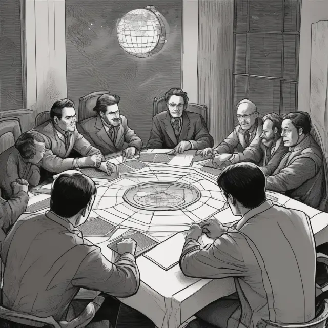 Time travelers in a room discussing longitudinal data