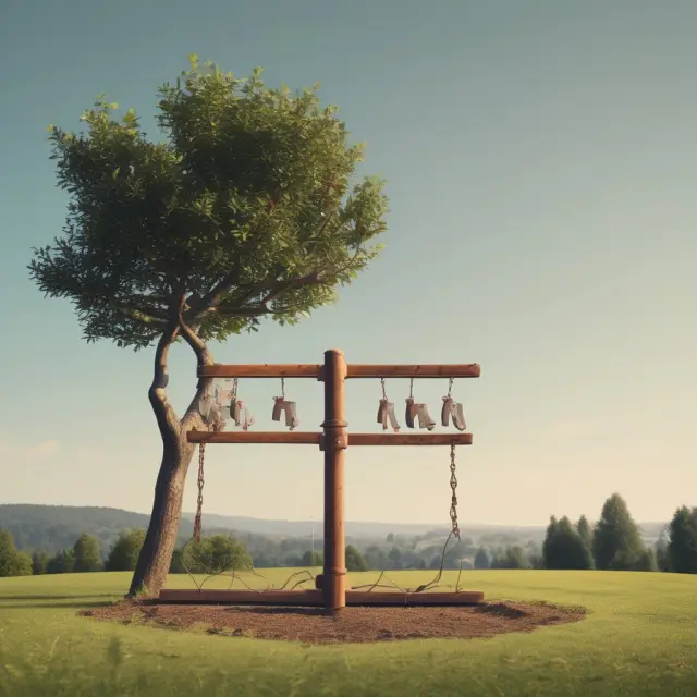 An image of a seesaw with interest rates represented by one end and dividends on the other, showcasing their balance in option pricing.
