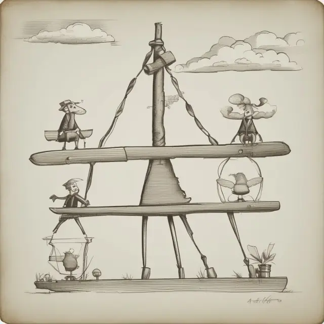 A see-saw depicting a firm