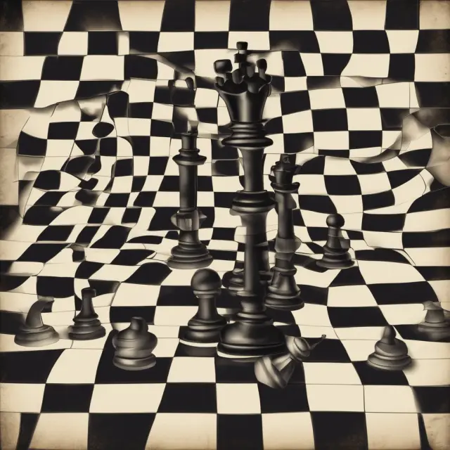 Chessboard illustrating strategies for implementing a long straddle trading strategy, symbolizing calculated moves and successful outcomes