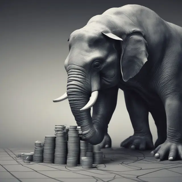 An investor balances two sides of a scale, representing a short stock position on one side and a long call option on the other, symbolizing the concept of synthetic puts.
