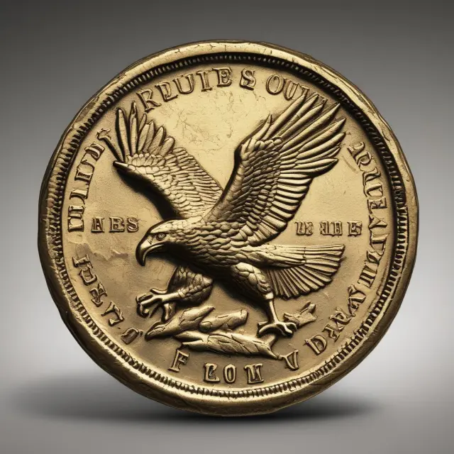 Golden eagle coin symbolizing gold