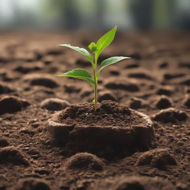 A garden filled with various long-term assets representing property, machinery, R&D, and intangibles, growing and intertwining to symbolize capital investment strategies
