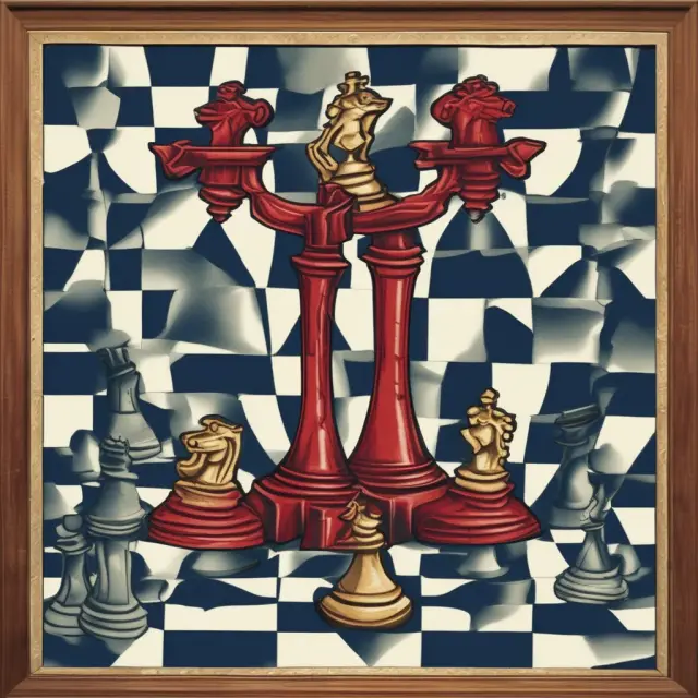 Nobel laureates playing a dangerous game of chess, representing the risks posed by LTCM to the global economy.