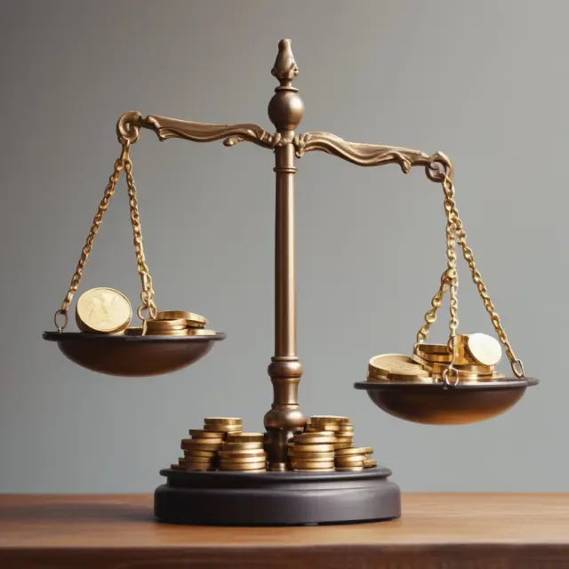 Golden scale balancing LTG investments, shielded by diversification, DCA, rebalancing, and DWR