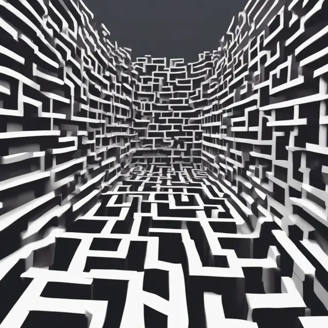 An image of a maze with shifting price mirrors representing fixed and floating strike lookback options