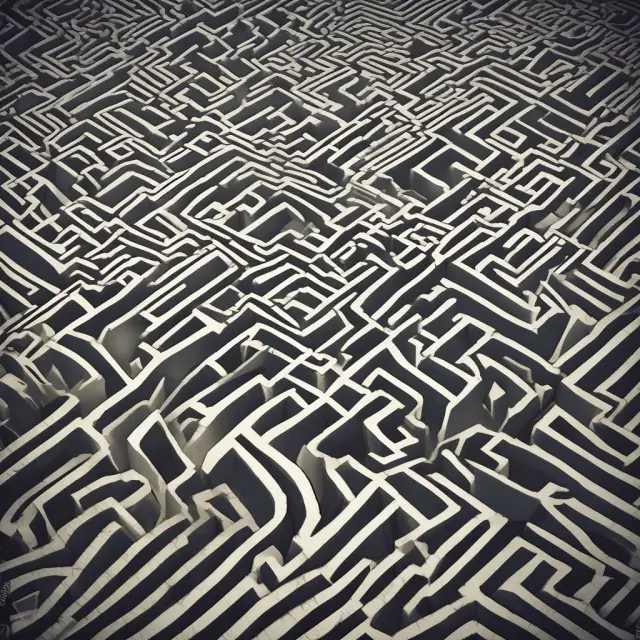 An investor navigating a maze symbolizing the complexities of trading and valuing lookback options