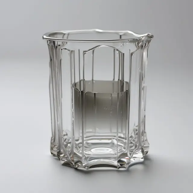 A delicate glass vessel containing data points stands precariously on a base of mathematical assumptions, symbolizing the Lorenz curve