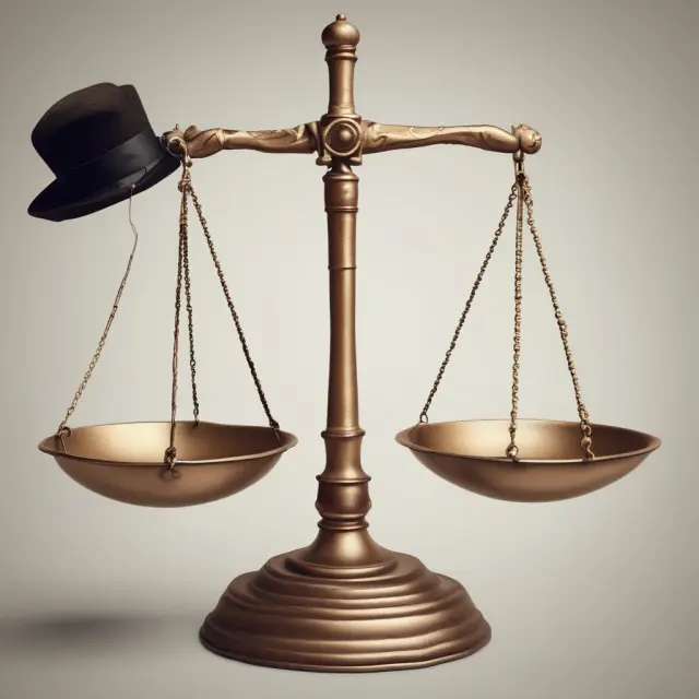 Image: Two balance scales tipped by investigator hats representing allocated Loss Adjustment Expenses.