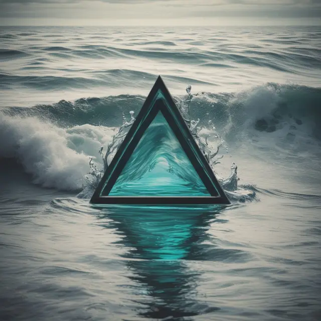 A loss development triangle filled with water. Claims emerge as gentle waves and gradually fill the triangle to its apex