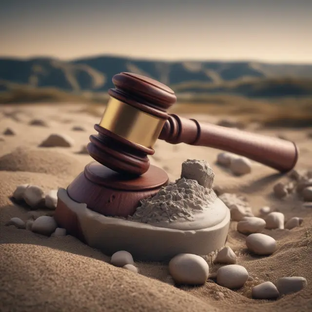 A judicial gavel carves an economic landscape illustrating how legal trends and economic conditions shape insurer loss development