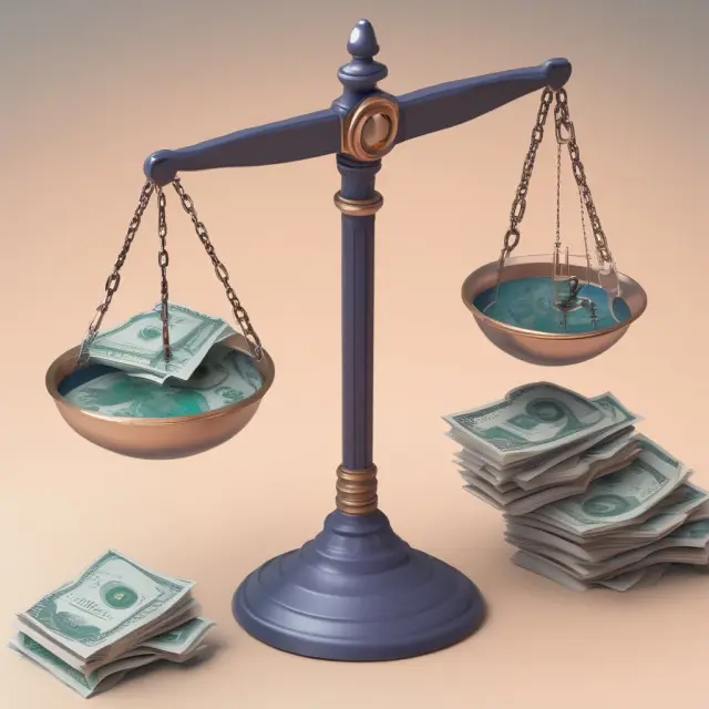Scales with initial loss estimates and final paid amounts illustrating insurance loss development for investors