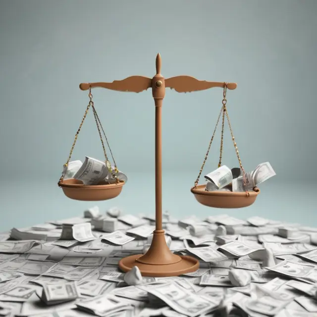 An insurance balance scale showing premiums as a base supporting claims and loss ratios above it.