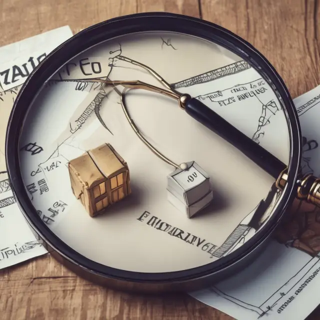 Insurance magnifying glass revealing profitable claims amidst a balance of losses