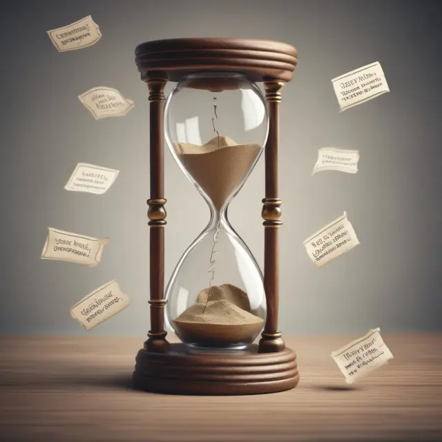 Eternal hourglass symbolizing loss carryforwards
