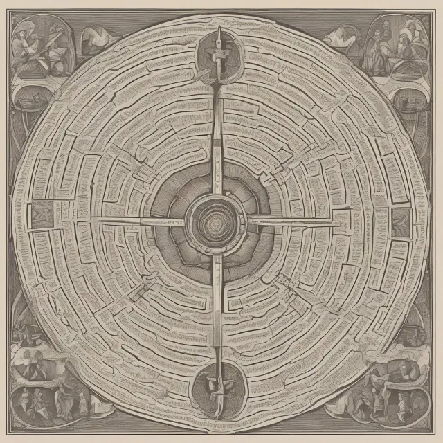 A person navigating a maze filled with states