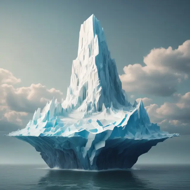 An iceberg symbolizing a borrower