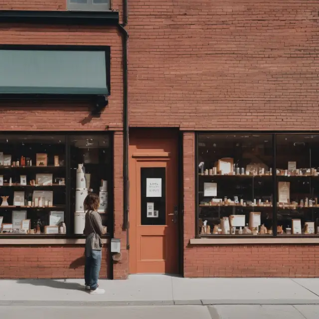 A balanced scale with a brick on one side representing a physical store and an online shopping cart on the other, both implementing loss leading strategies to attract customers