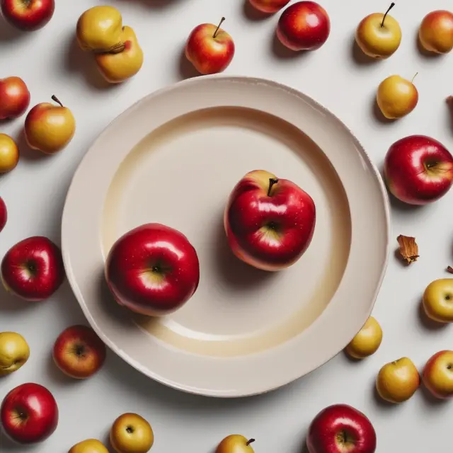 Red apple as loss leader among golden apples, representing effective pricing strategies in marketing
