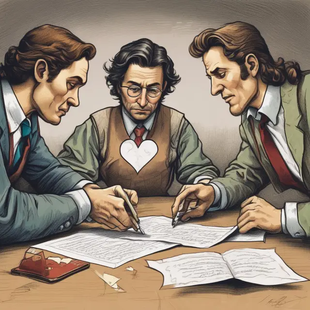 Entrepreneur and investor agreeing to terms of love money investment, emphasizing open communication and formal agreement.