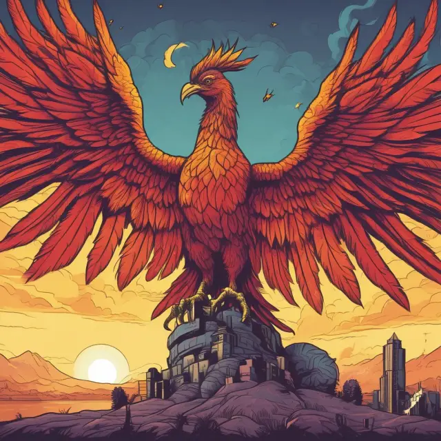 A mythical Phoenix rising from ashes represents borrowers with nontraditional income, adapting to lenient lending requirements.